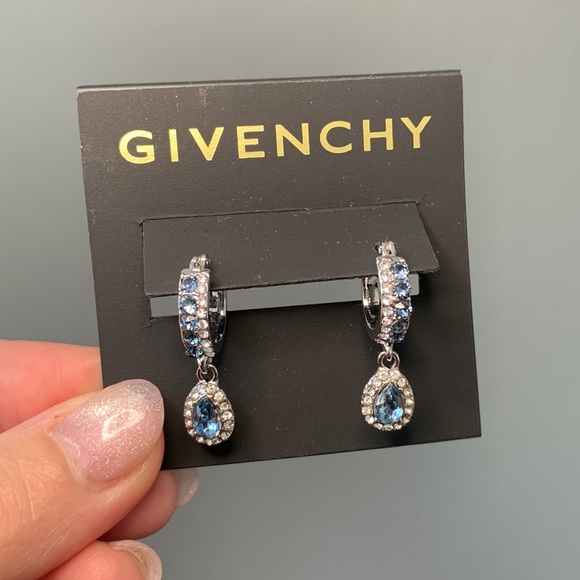 Givenchy Jewelry - NWT - Givenchy Blue and Silver Drop Earrings